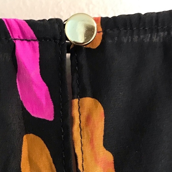 EUC Alice & Trixie Electric Pink and Mod Mosaic Print 100% Silk Dress Size XS - Picture 5 of 9